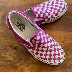 Purple checkers vans